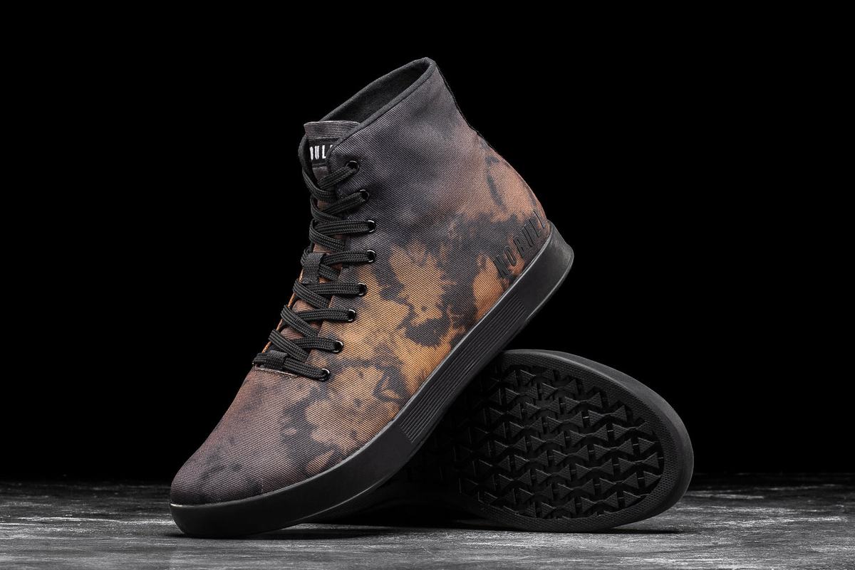 Nobull High-Top Tie-Dye Canvas Men's Trainers Toffee | Australia (OS5146)